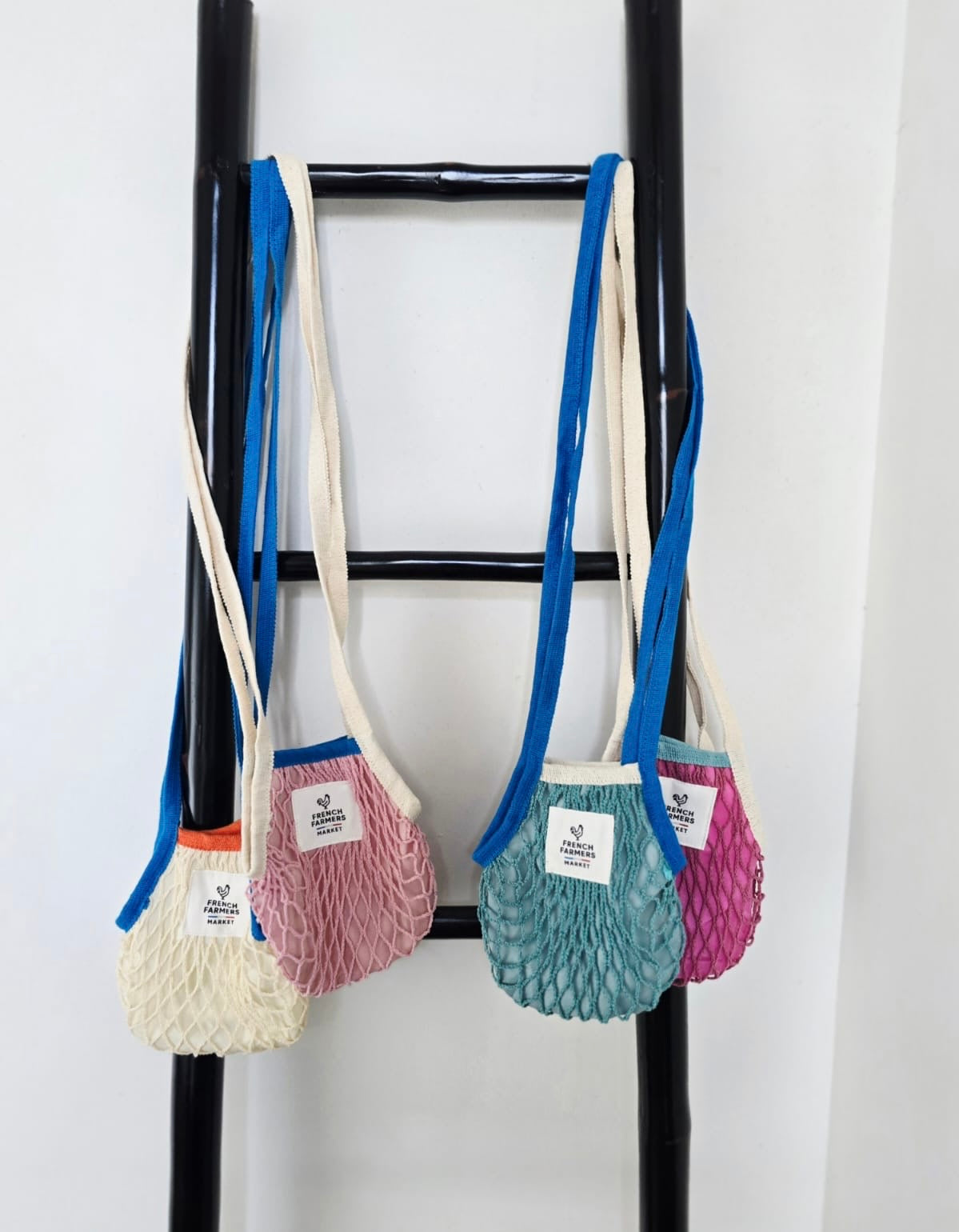 Mini French Sling Net Bag - Aqua Blue